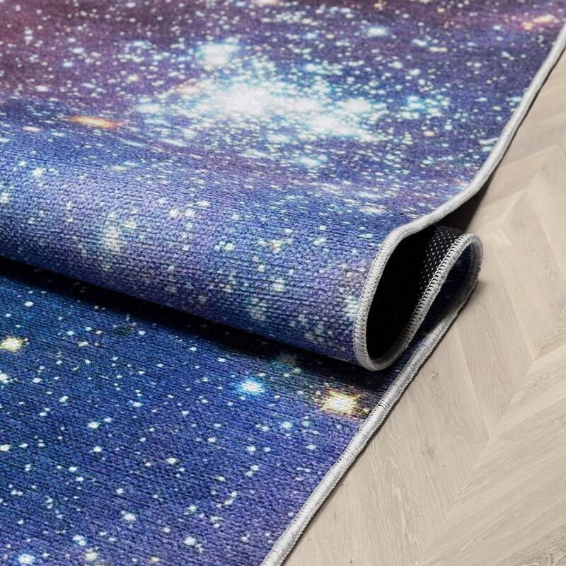 Well Woven Celestial Space Modern Abstract Kids Rug