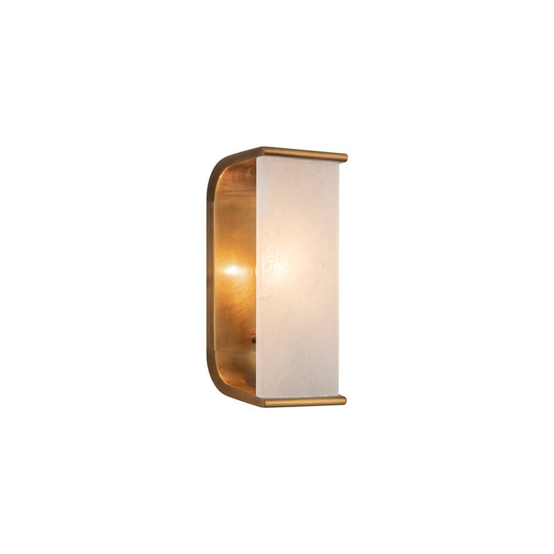 Alora Lighting WV327010 Abbott 10" Tall Wall Sconce - Vintage Brass / Alabaster