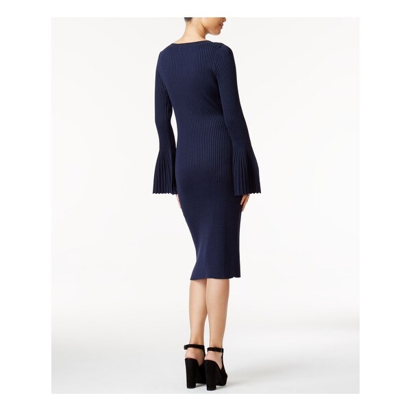 womens navy sweater dress