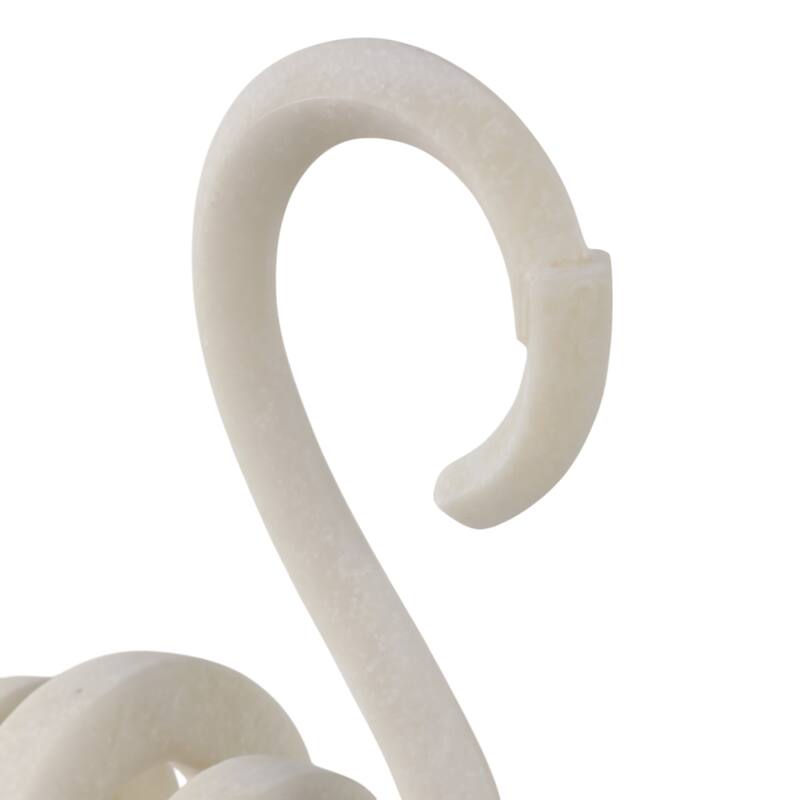 Resin Flamingo Sculpture Modern Abstract Figurine - 19" White - 9" x 4.5" x 18.75"