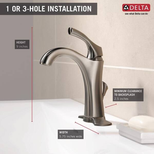 Shop Delta 592 Dst Addison Single Hole Bathroom Faucet With Pop Up
