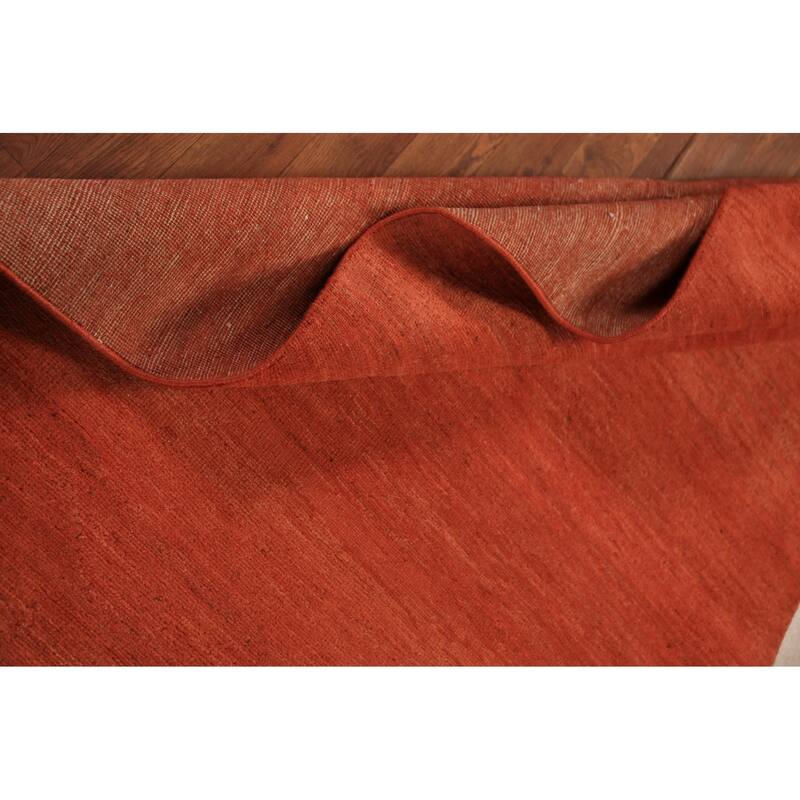 Orange Gabbeh Modern Rug Handmade Bedroom Wool Carpet - 4'0" x 6'0"