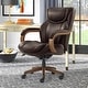 preview thumbnail 2 of 32, La-Z-Boy Harnett Big and Tall Executive Office Chair with Comfort Core Cushions, Ergonomic High-Back Chair with Solid Wood Arms