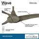 preview thumbnail 3 of 17, Minka Aire Light Wave 3 Blade 44 Inch Ceiling Fan With LED Light Kit
