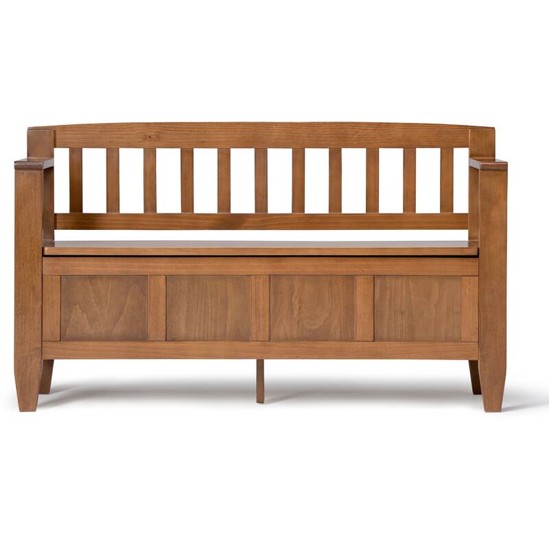 WYNDENHALL Riverside SOLID WOOD 48 inch Wide Contemporary Entryway Storage Bench - 20 inch wide