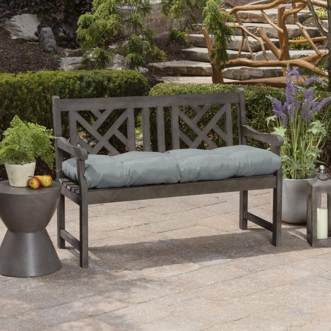 ARDEN Outdoor Plush Modern Tufted Bench Cushion, 48 x 18