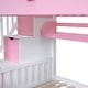 preview thumbnail 6 of 30, Fairy Tale Style Full-Over-Full Bunk Bed with 2 Drawers 3 Shelves and Slide, Storage Stairs