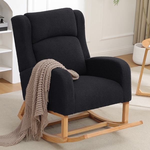slide 2 of 68, HOMYKA 27.3" Wide Rocking Chair for Nursery Room TD-Black