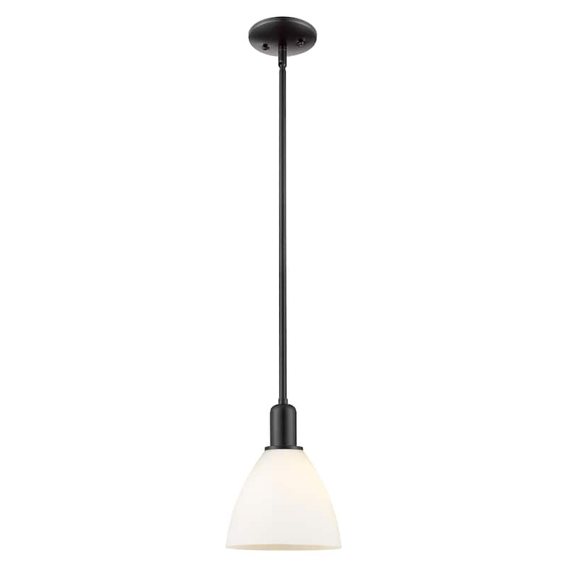 Innovations Lighting Endless Possibilities Arcadia - Bristol - 1 Light 8" Stem Hung Mini Pendant - Matte White/Matte Black