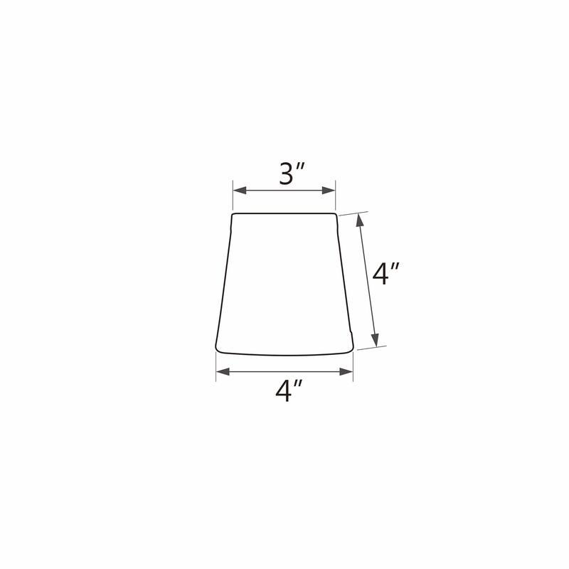 Aspen Creative Hardback Empire Chandelier Clip-On Lamp Shade (2 Pack), Off-White, (3" x 4" x 4") - OFF-WHITE