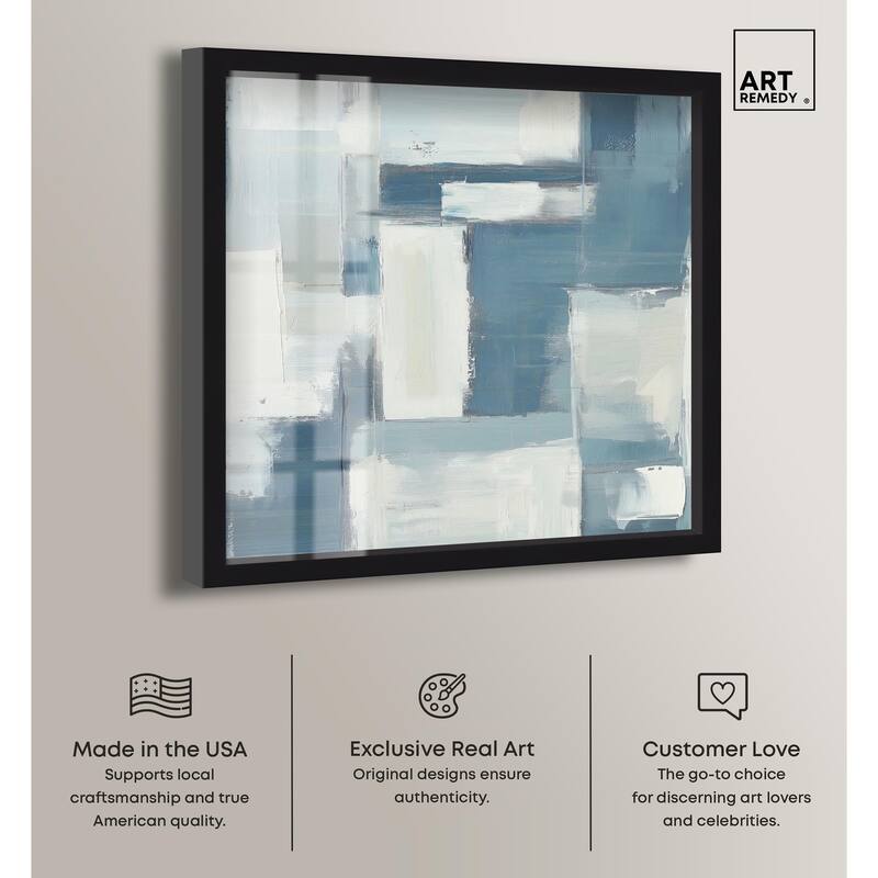 Deconstructed Blue III Shadowbox by Art Remedy