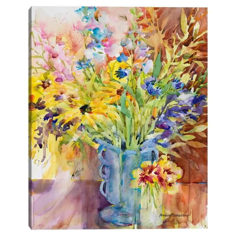 Blue Vase by Annelein Beukenkamp Canvas Art Print