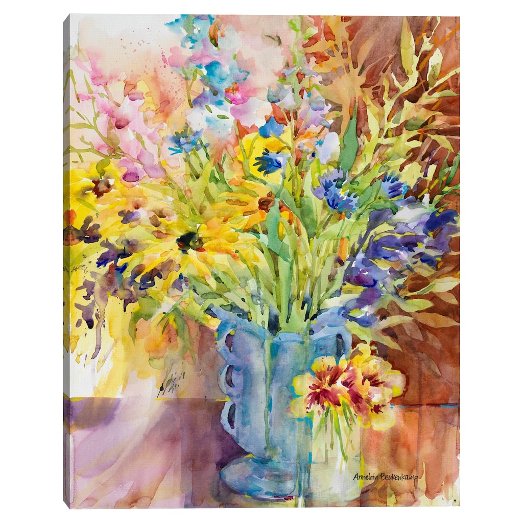 Blue Vase by Annelein Beukenkamp Canvas Art Print