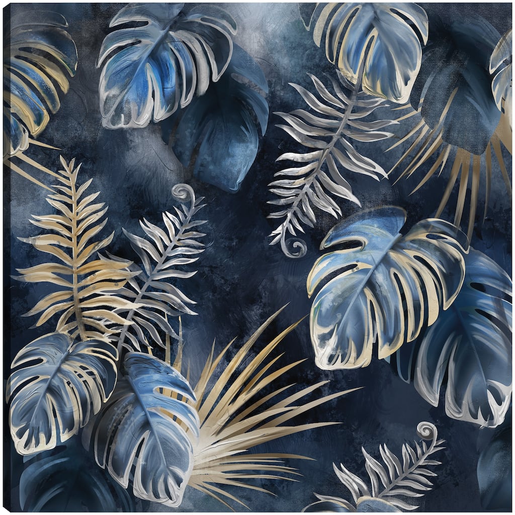 Midnight Palms By Studio Arts Canvas Art Print