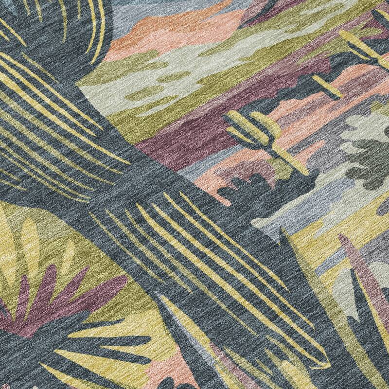 Machine Washable Indoor/ Outdoor Southwestern Mesa Chantille Rug