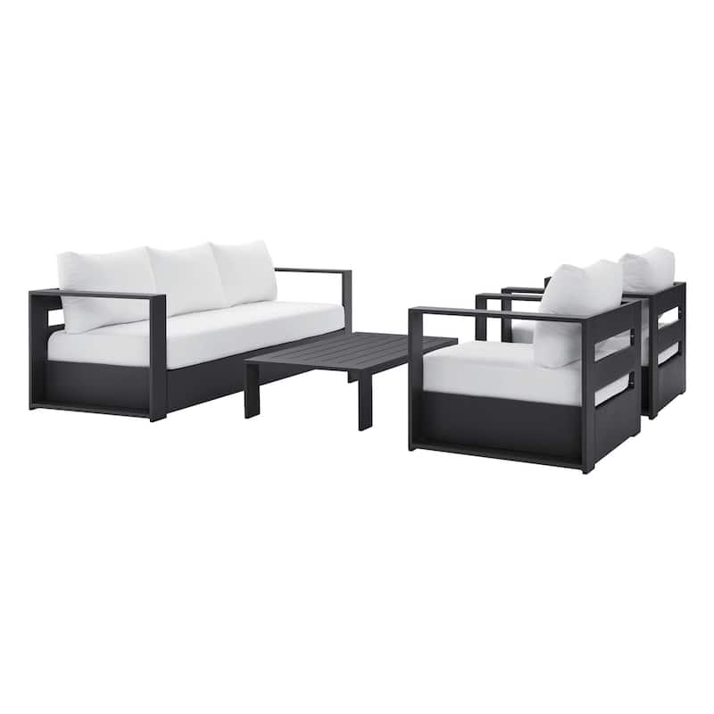 Tahoe Outdoor Aluminum 4-piece Conversation Set with Coffee Table