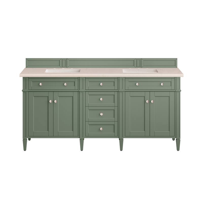 James Martin Vanities Brittany 72" Double Vanity, Smokey Celadon