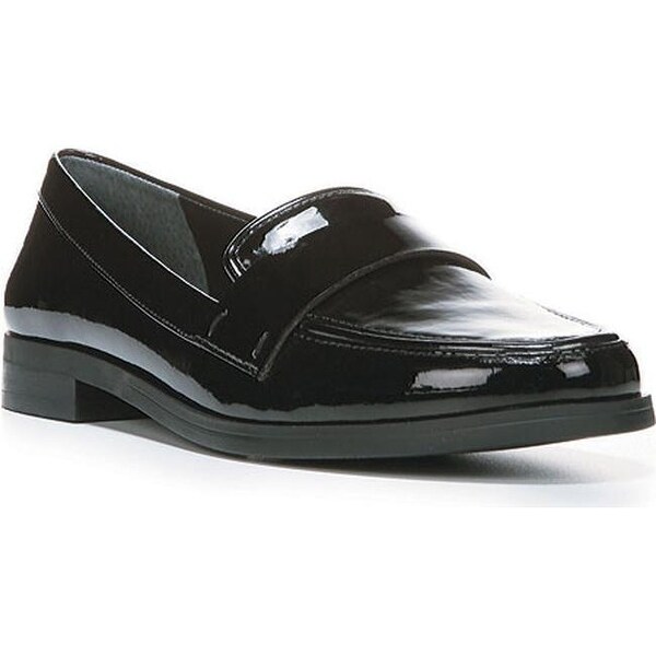 franco sarto black patent loafers