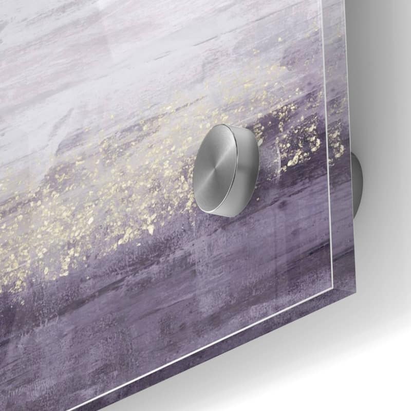 Epic Art 'Amethyst Glitter II' by Jennifer Goldberger Acrylic Glass Wall Art