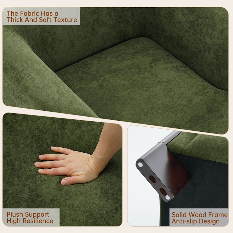 41"W Modern Tuxedo Arms Accent Chair for Living Room