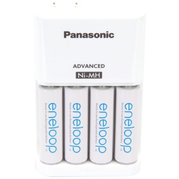 Panasonic K-Kj17Mca4Ba 4-Position Charger With Aa Eneloop(R) Batteries, 4 Pk