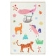 preview thumbnail 9 of 7, Superior Animal Safari Kids Washable Indoor Area Rug
