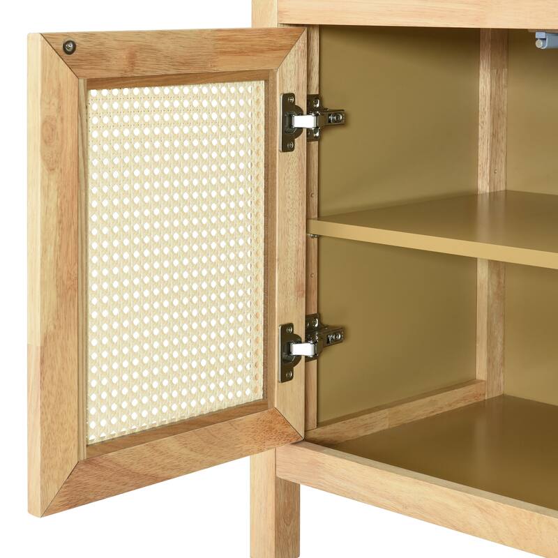 Bohemian Style Rattan Buffet Storage Cabinet
