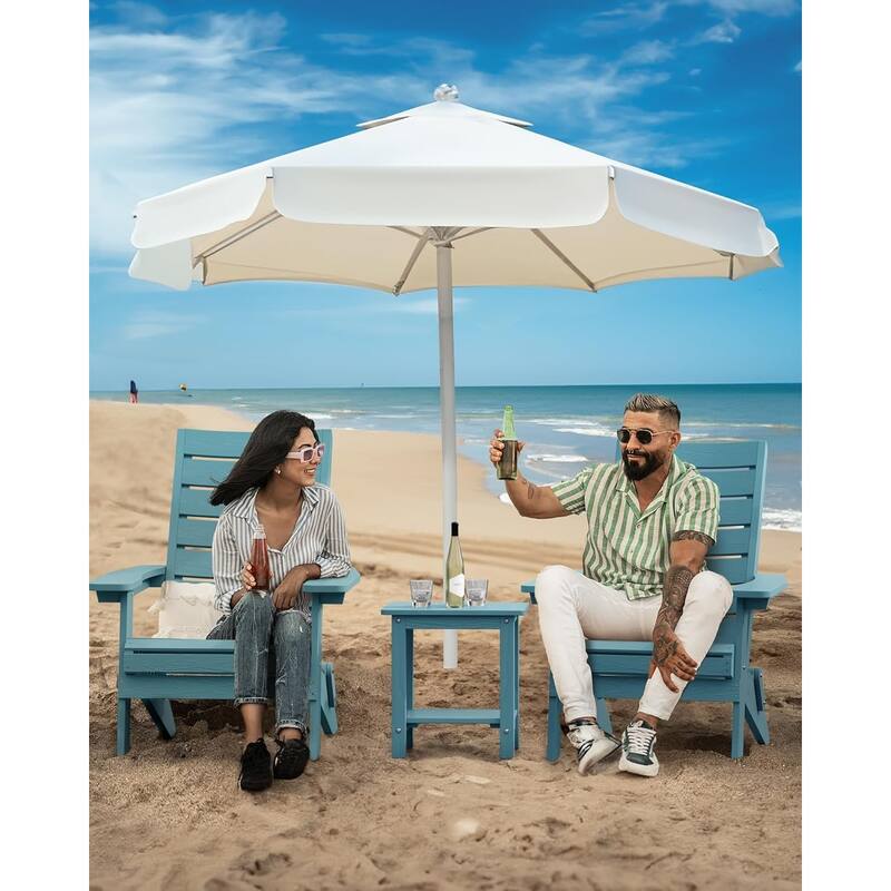 WINSOON HIPS Folding Adirondack Chairs with Arc Back & Cup Holder Set Of 4