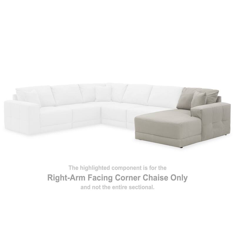 Signature Design by Ashley Next-Gen Gaucho Light Gray 3-Piece Sectional Sofa with Chaise - 113" W x 68" D x 36" H