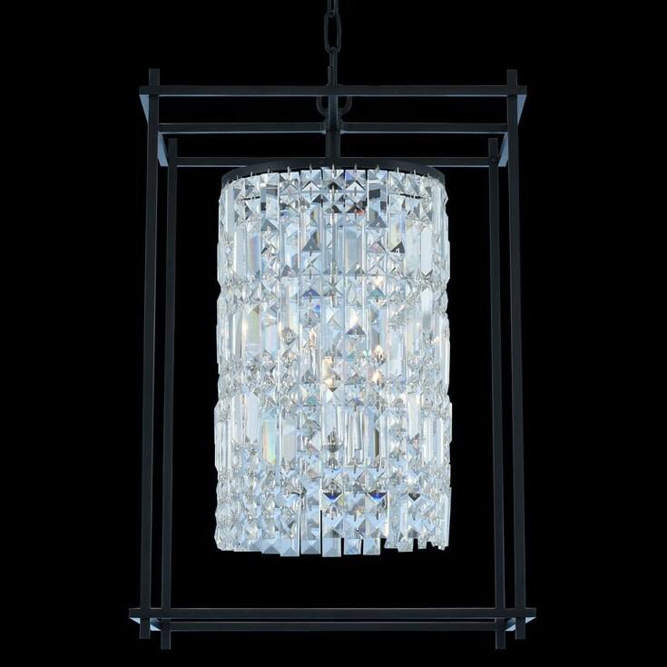 Allegri 036150-FR001 Joni 23" Wide Pendant with Firenze Crystal - Matte Black