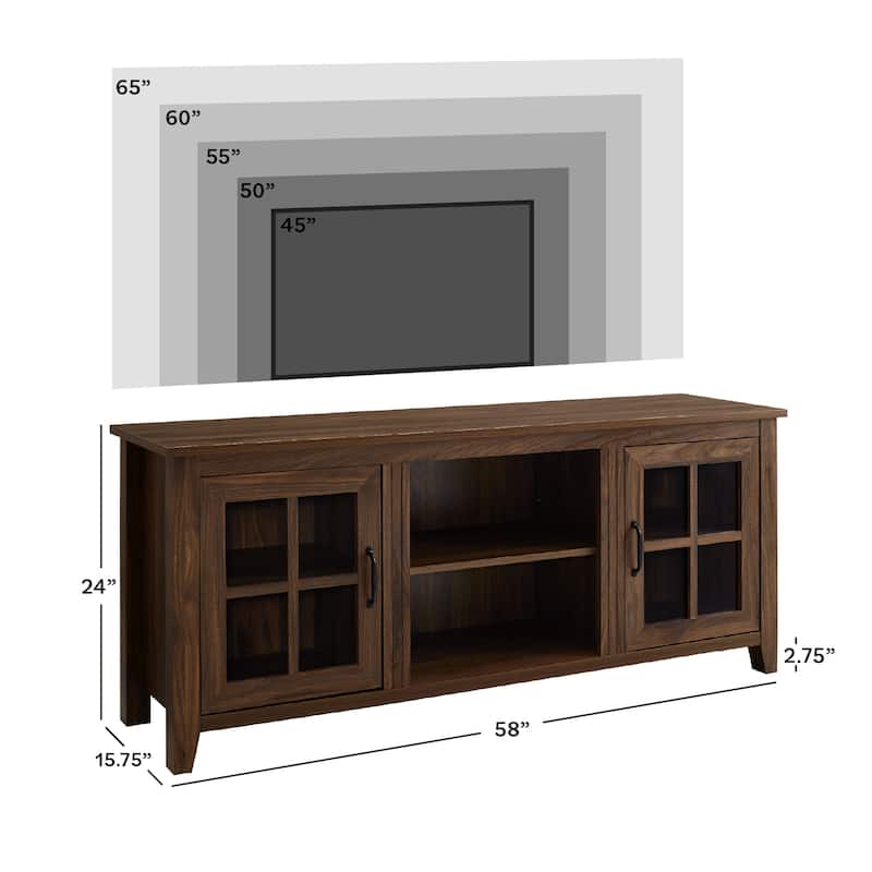 Middlebrook Designs Dornbirn 58-inch Glass-Door TV Stand