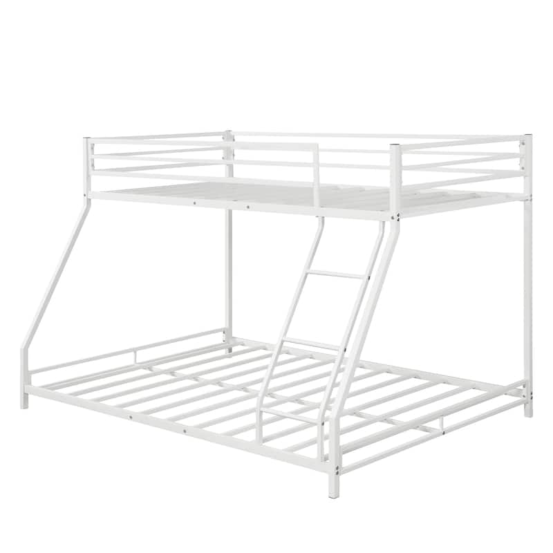Metal Floor Bunk Bed, Twin over Full,