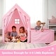 preview thumbnail 5 of 28, Gymax Kids Play Tent w/Playpen Yard Door Curtains Windows Star Lights