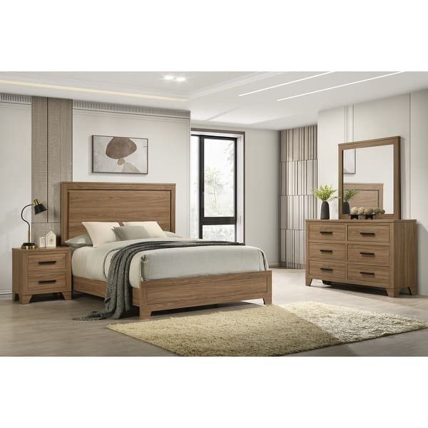 slide 2 of 13, Furniture of America Nyess Modern Chestnut Brown 4-Piece Wood Kids Bedroom Set Twin