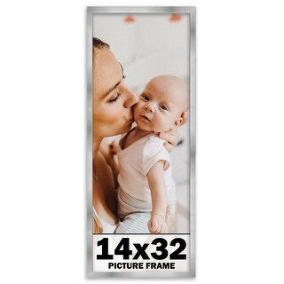 14x32 Frame Stainless Steel Silver Picture Frame - Modern Photo Frame ...