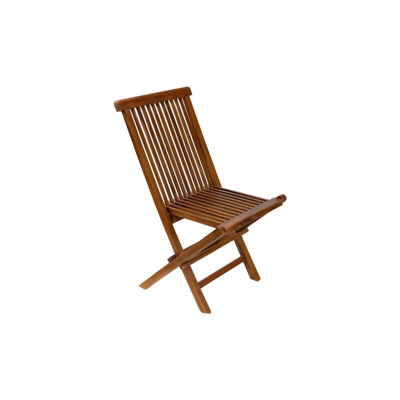Nordic Style Natural Teak Folding Chair - Teak Stain