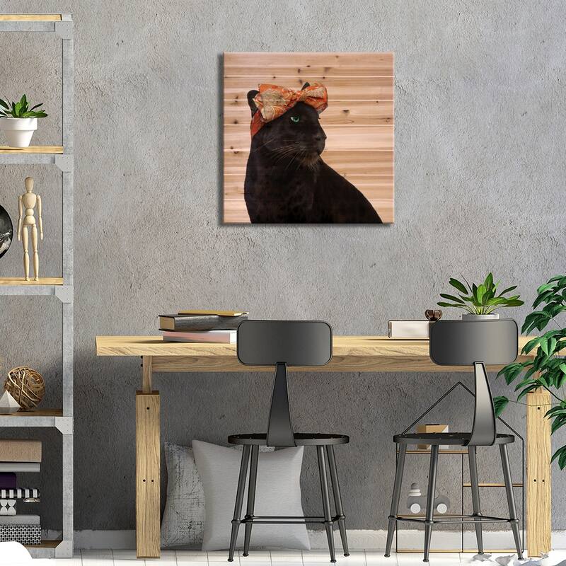 Fashion Panther Print On Wood by Paul Fuentes - Multi-Color