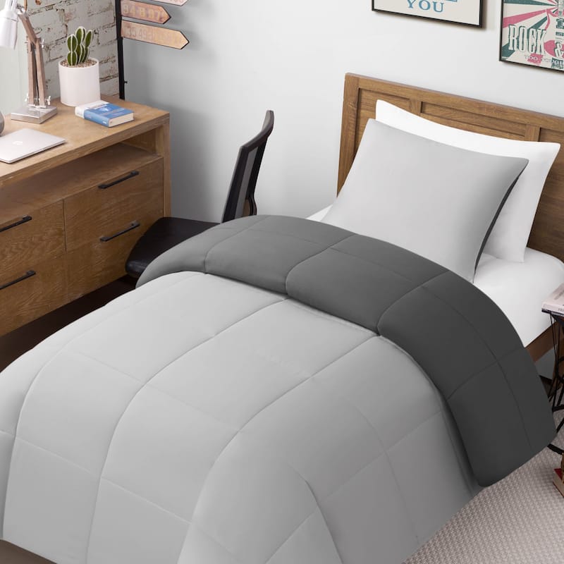 Lucky Brand Box Stitch Reversible Comforter Sets