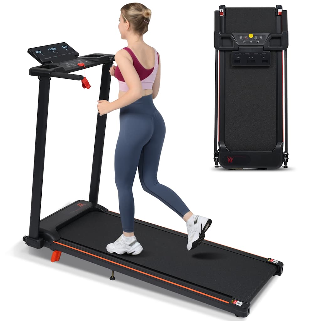 Portable Treadmills for Home with Handle, with 265 Lbs Capacity, 3.0HP Treadmill with 4 Adjustable Support Feet