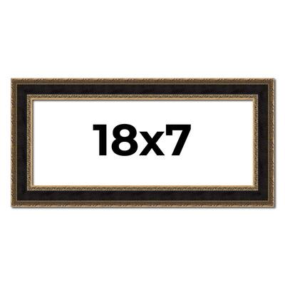 18x7 Frame Gold Antique Vintage Sold Wood Picture Frame | 1.75 Inch