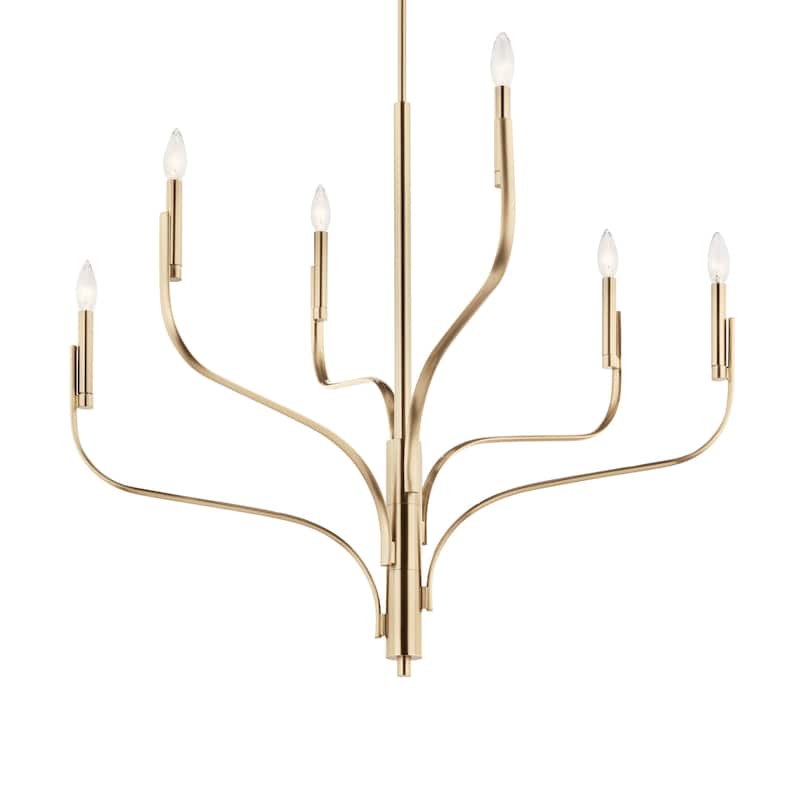 Kichler 52673 Livadia 6 Light 37" Wide Taper Candle Style Chandelier
