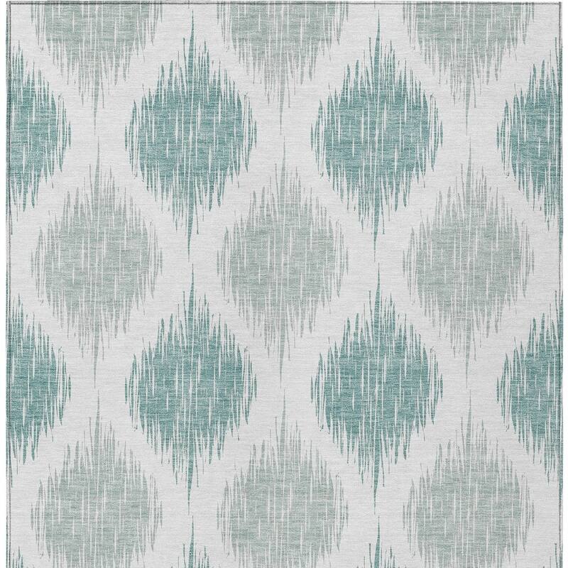 HomeRoots Ikat Transitional Rectangle Outdoor Rug