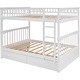 preview thumbnail 14 of 16, Full over Full Bunk Bed with 2 Storage Drawers&Ladder, Convertible Beds