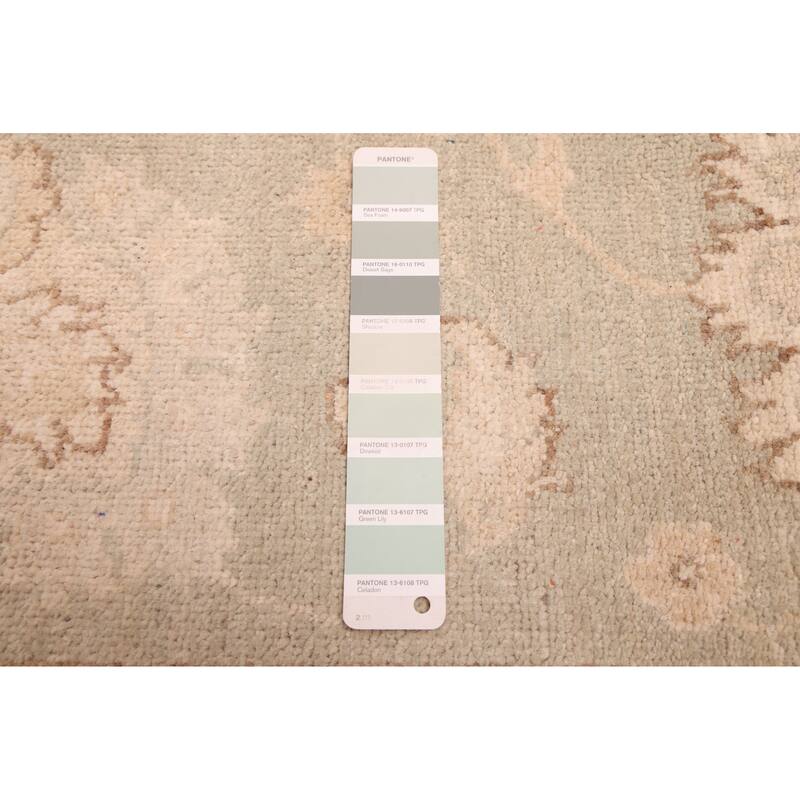 ECARPETGALLERY Hand-knotted Peshawar Oushak Sage Wool Rug - 8'11 x 12'1