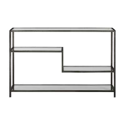 34" leo industrial console table