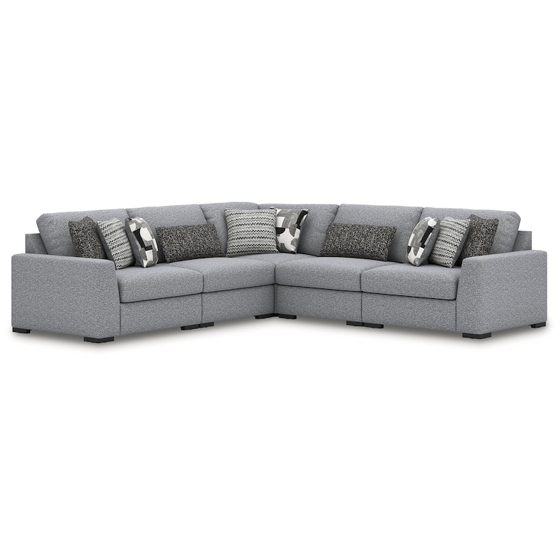 Signature Design by Ashley Bealton Gray 5-Piece Sectional - 131" W x 131" D x 41" H