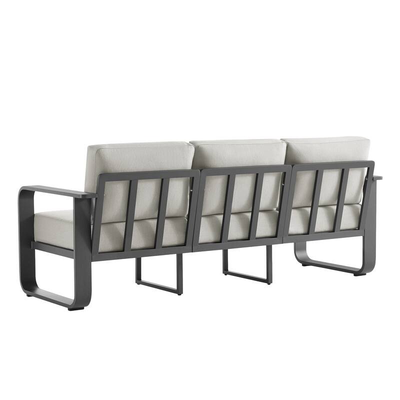 Spruce & Spring Outdoor Patio Furniture Set Aluminum Sofa Accent Chair