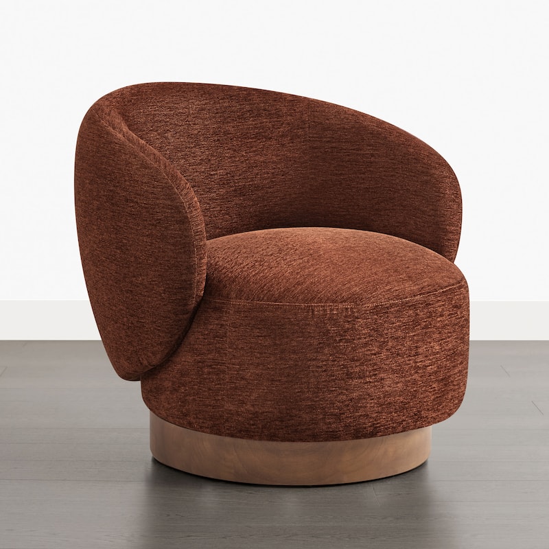 Spruce & Spring Ariel Upholstered Swivel Accent Chair Fabric