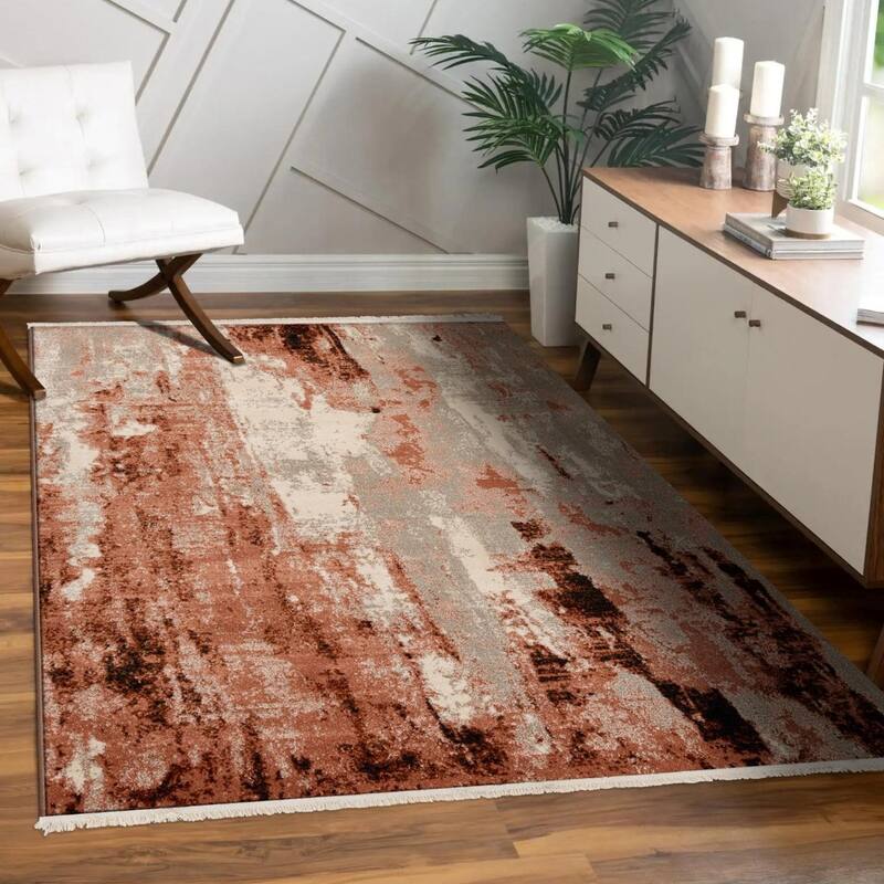 Luxe Weavers Abstract Modern Fringe Living Room Area Rug