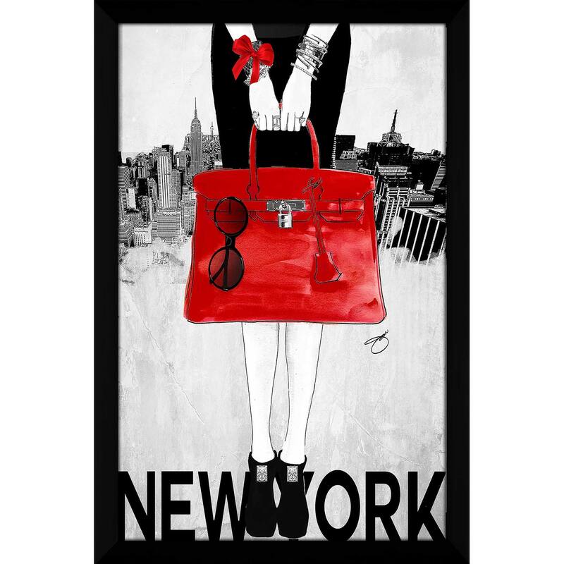 "New York Fashion in Red" by Jodi Print on Acrylic